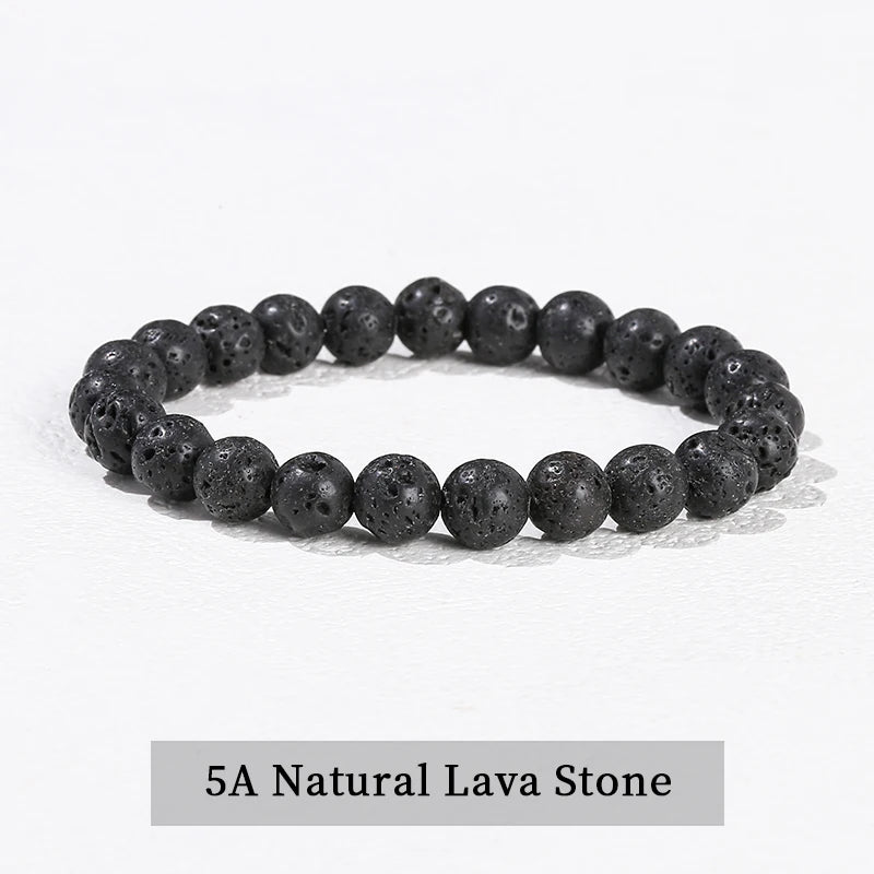 JD Natural Black Spectrolite Flash Smooth Beaded Bracelet Women Men 6 8 10mm Labradorite detail view