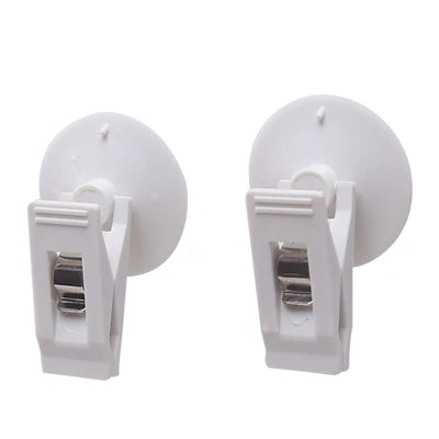 1 Pair Car Interior Window Clip Mount Black Suction Cap Clip Plastic Sucker Removable Ho detail view