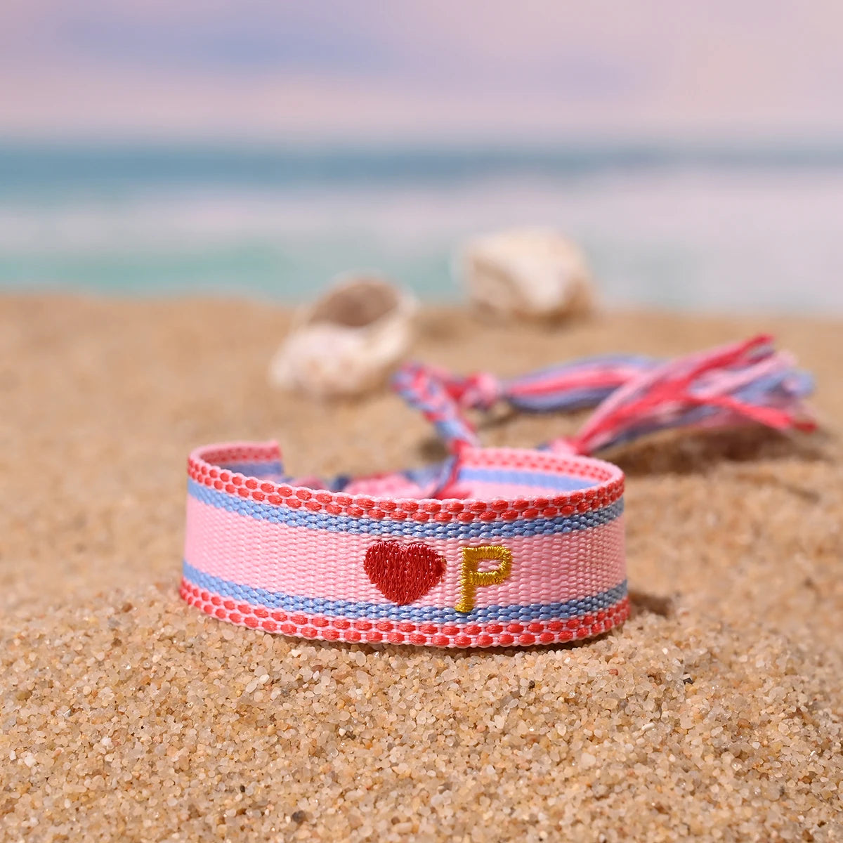 Handwoven Initial Letter Bracelet | Personalized Friendship Gift for Women additional angle