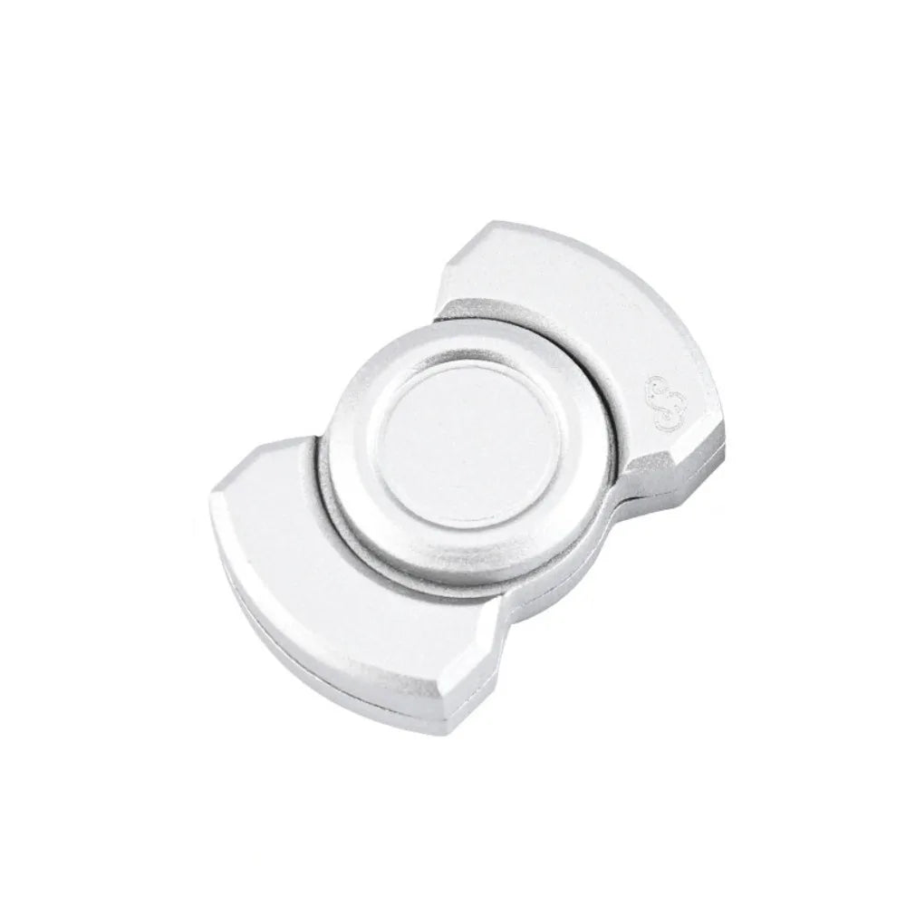 Stainless Steel 3 in 1 Fidget Spinner and Slider Combo | Click Button Metal Toy for A alternate view