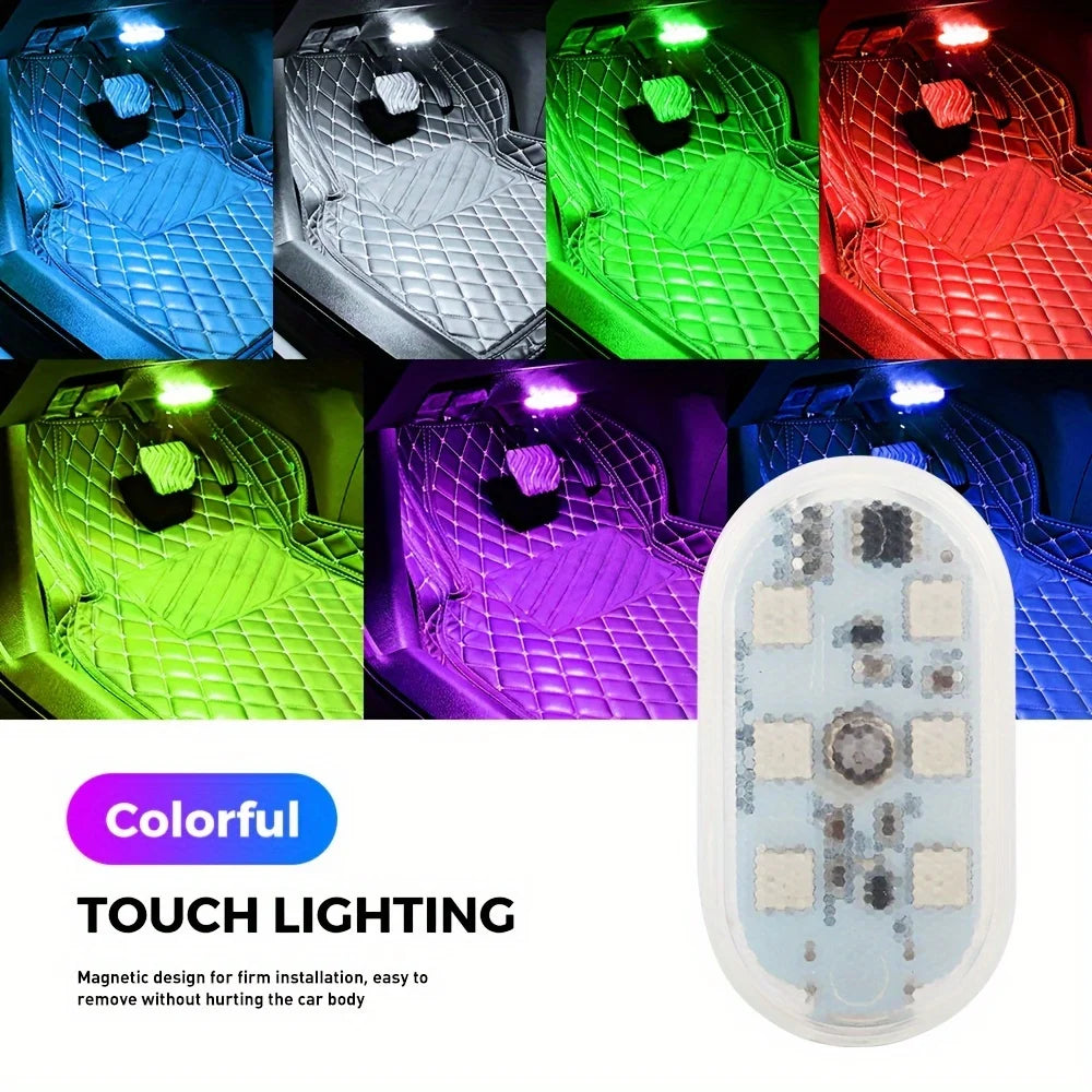 Mini Wireless Car LED Touch Light | Magnetic Induction USB Rechargeable detail view