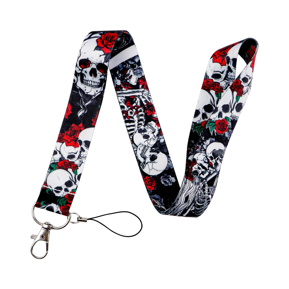 Human Skeleton Lanyard Card Holder Neck Strap for key ID Card Phone Straps Badge Hold lifestyle view