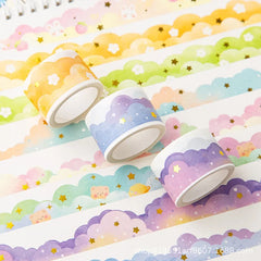 Kawaii Gradient Clouds Washi Tapes | DIY Scrapbooking and Journaling Stickers alternate view