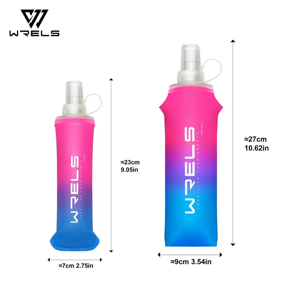 Sport Water Bottle TPU Folding Soft Flask Drink Portable Water Bottle High Flow Run additional angle