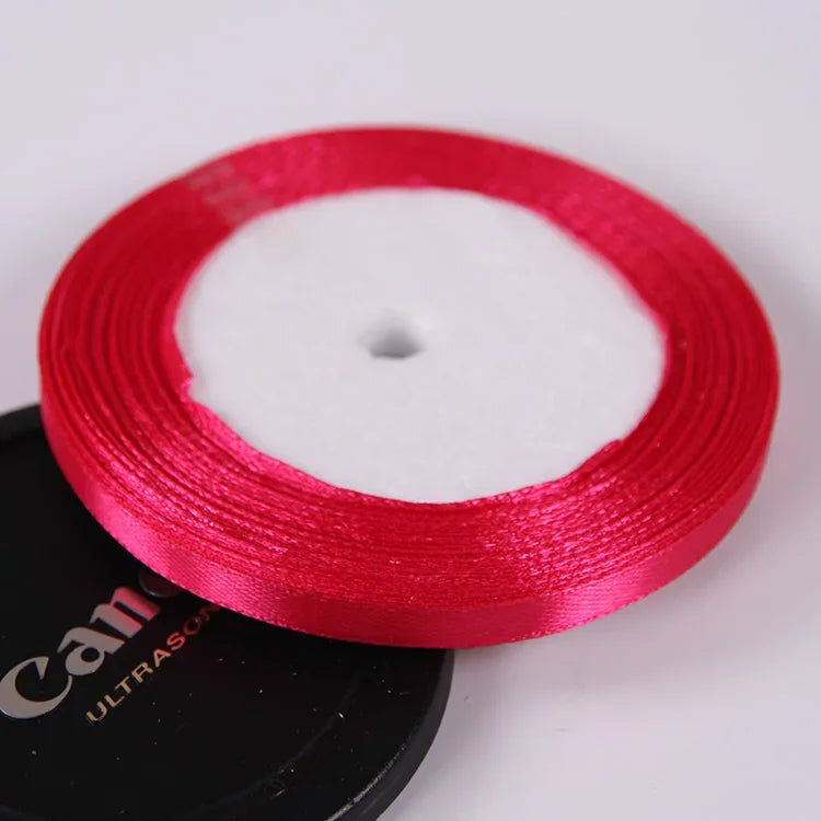 22 Meters/Roll 6mm Silk Satin Ribbons Christmas Halloween Birthday Party Gift Wrappin alternate view