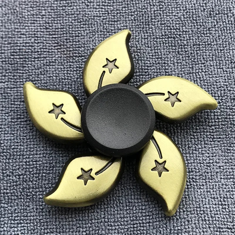 Bronze Metal Alloy Fidget Spinner | R188 Mute Bearing Hand Spinner for Stress Relief close-up view