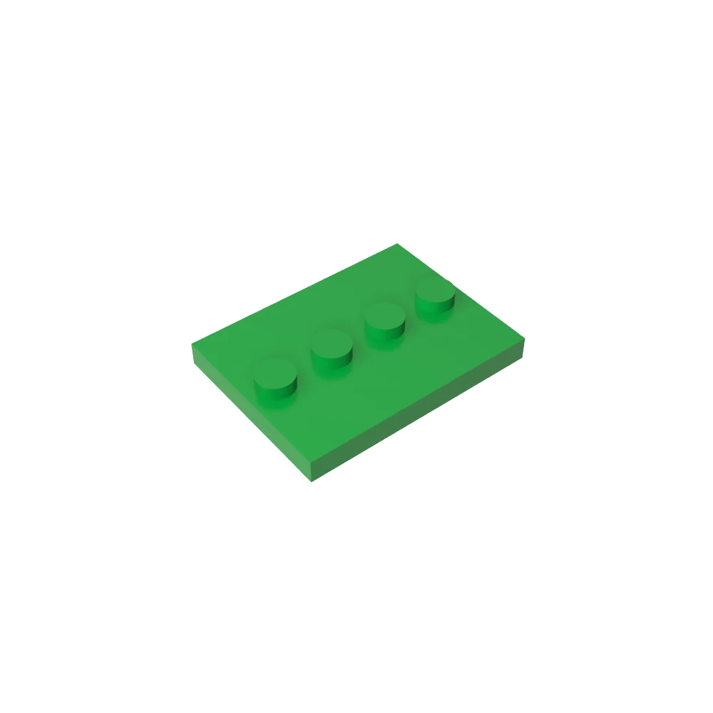 Gobricks GDS-980 Tile, Modified 3 x 4 with 4 Studs in Center | Compatible Building additional angle