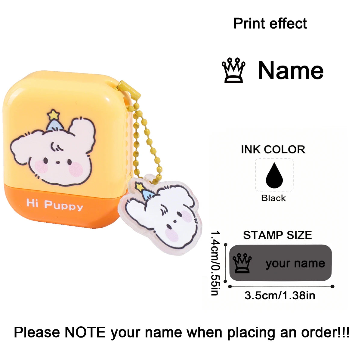 Custom Name Stamp for Clothes and School Uniforms | Personalized Belongings Marker close-up view