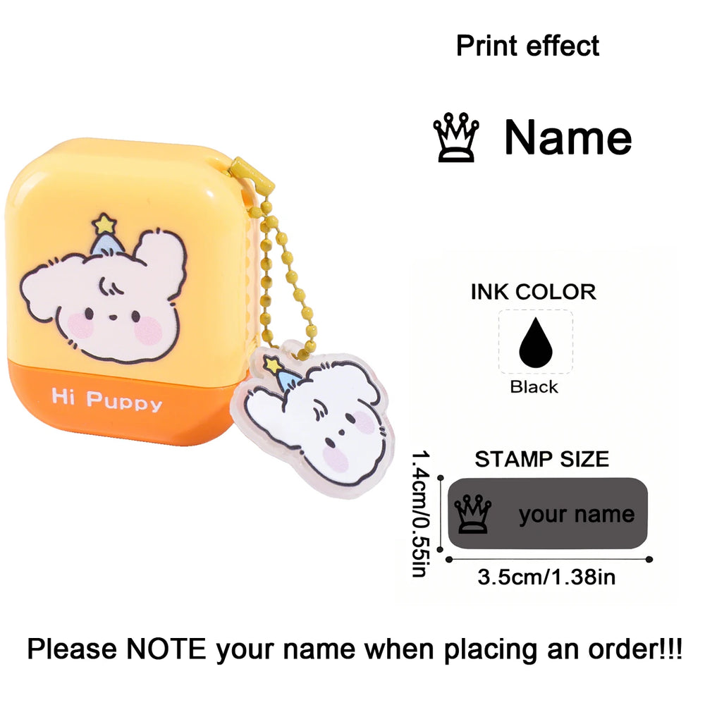 Custom Name Stamp for Clothes and School Uniforms | Personalized Belongings Marker close-up view