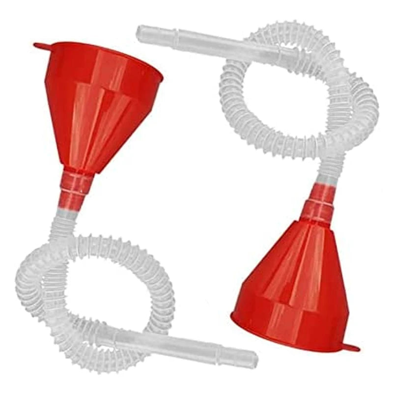 Car Refueling Funnel with Detachable Extension Hose close-up view