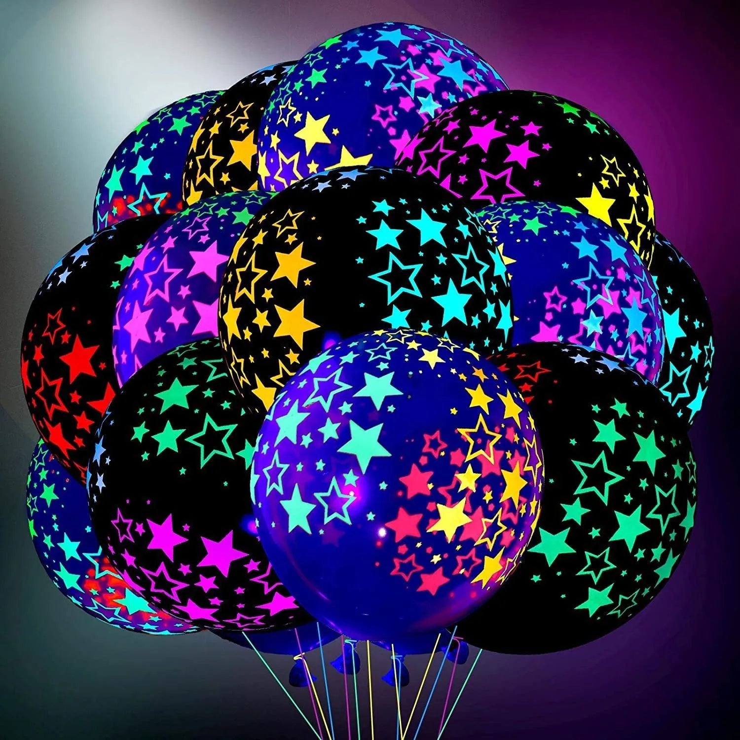 Glow Party Balloons 12 Inch Neon Latex Party Decor | 10 Pack alternate view