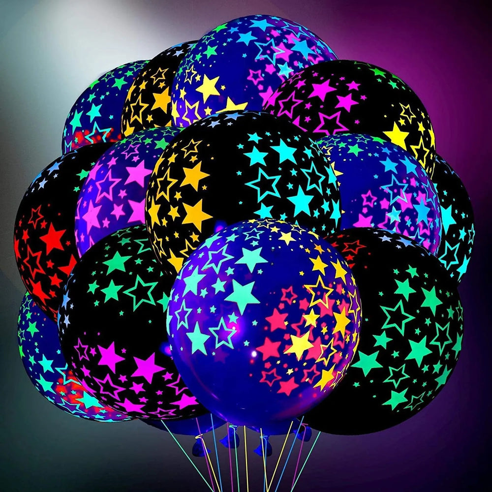 Glow Party Balloons 12 Inch Neon Latex Party Decor | 10 Pack alternate view