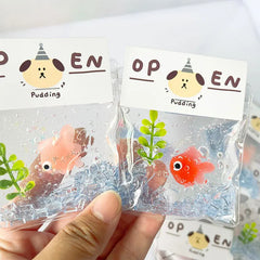 Kawaii Little Goldfish Squeeze Toy Slow Rebound Stress Relief Toys Cute Water-like Bubble-blowing Go