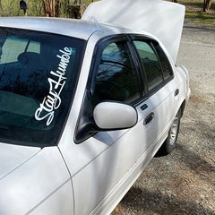 Stay Humble Windshield Decal - Large Funny Vinyl Sticker for Drift Cars & Trucks, Bumper Decoration Waterproof - 1pc