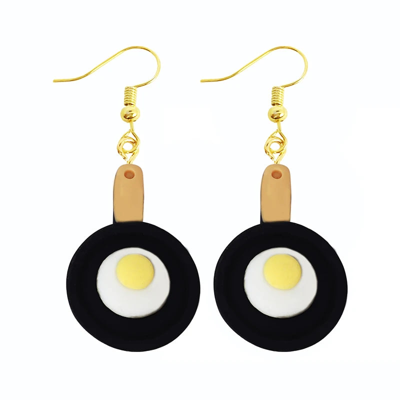 Food Drop Earrings Hamburger Pizza Chicken Leg Candy Bottle Resin