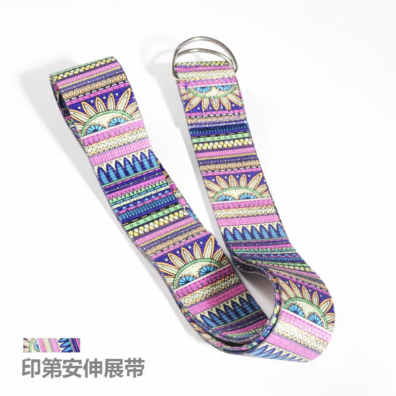 Vintage Yoga Strap 2.5M | Cotton Stretching Band for Dance and Fitness close-up view