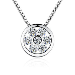 925 Sterling Silver Necklace Zircom for Women 18k Gold Plated Jewelry Pendant Birthda alternate view