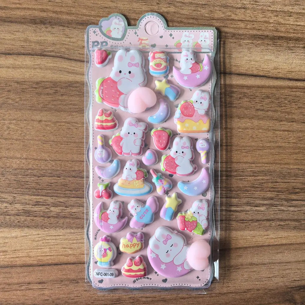 3D Cartoon Sticker Pack | Cute Decorative Embellishment for Planners and Devices lifestyle view