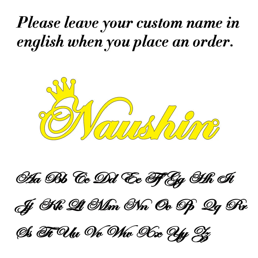 Custom Name Necklace for Women Personalised Cursive Letter Pendant Stainless Steel additional angle