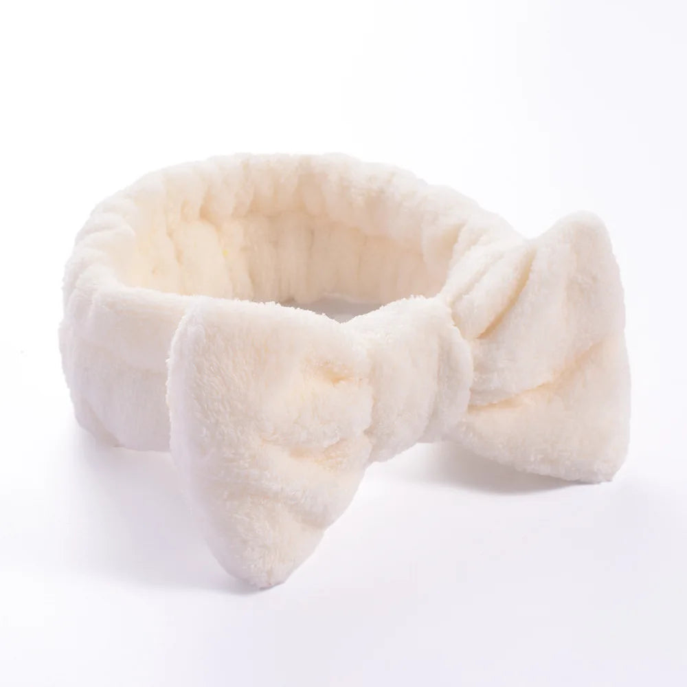 Soft Coral Fleece Headband Women Makeup Wash Face Spa Elastic Hair Band Fashion Femal lifestyle view