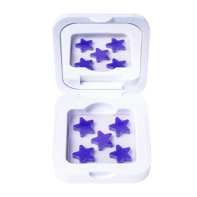 Star Shaped Hydrocolloid Acne Patches | Invisible Pimple Stickers with Mirror detail view