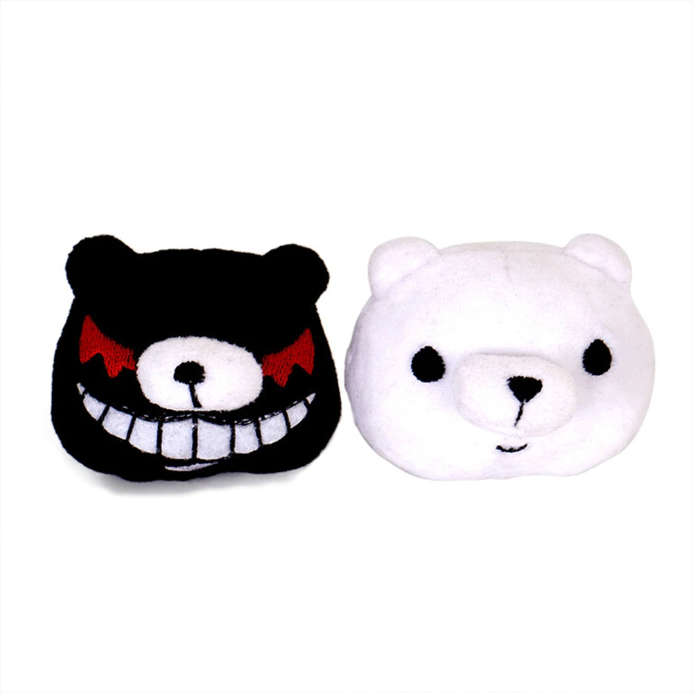 Danganronpa Enoshima Junko Headwear Cosplay White Black Bear Hairpins Girl Gift