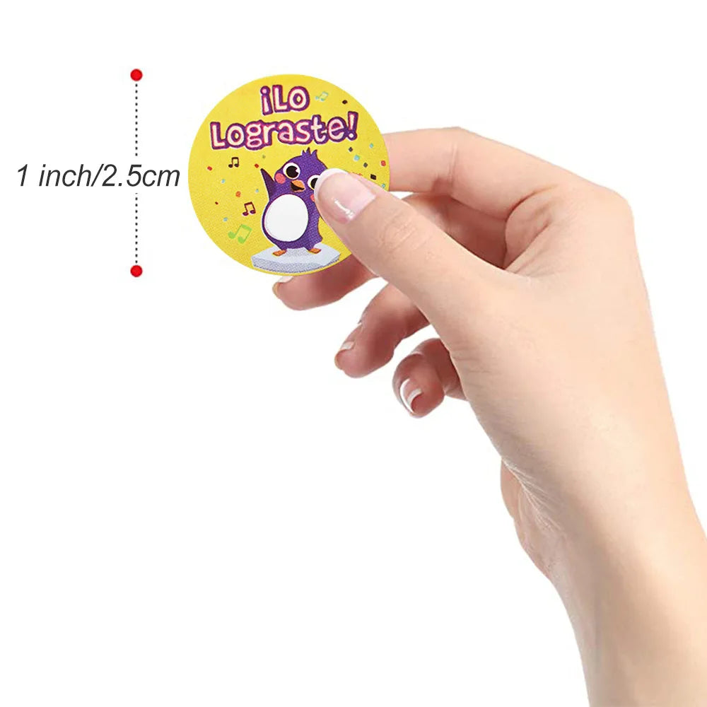 Animal Cartoon Stickers for Kids | Spanish Reward Stickers for Teachers detail view