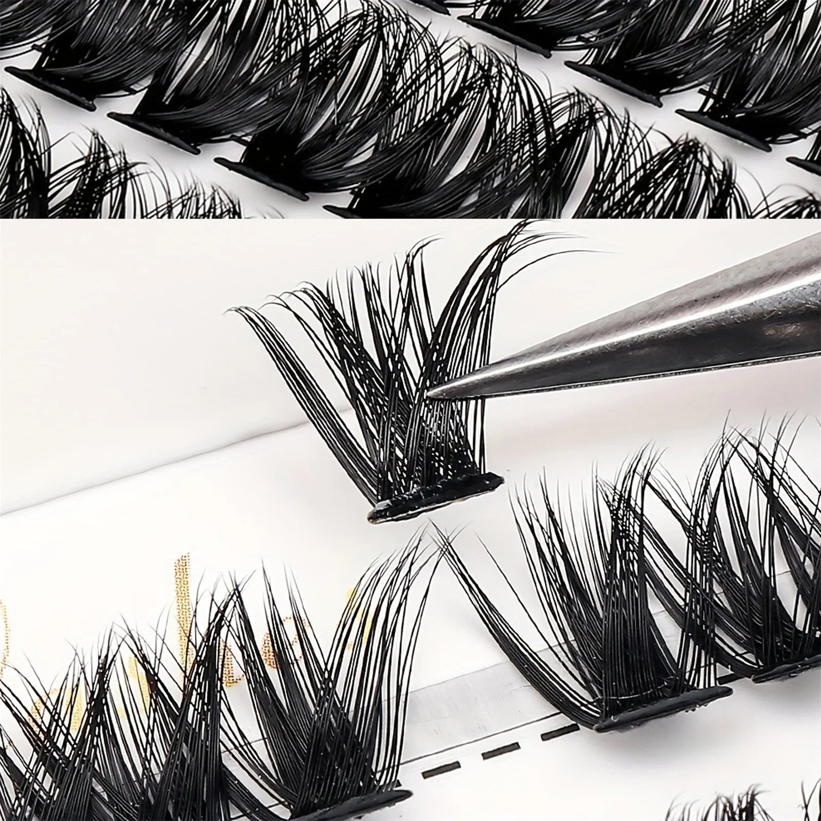 Simple Self-Graft Handmade 80D D Curl Individual Lashes 280Pcs 8-16mm Dense Clusters lifestyle view
