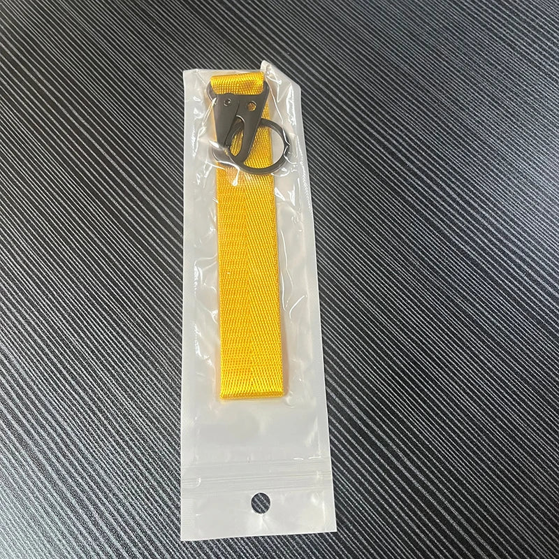 Car Wrist Cord Key Chain | Motor Racing Webbing Wristlet additional angle