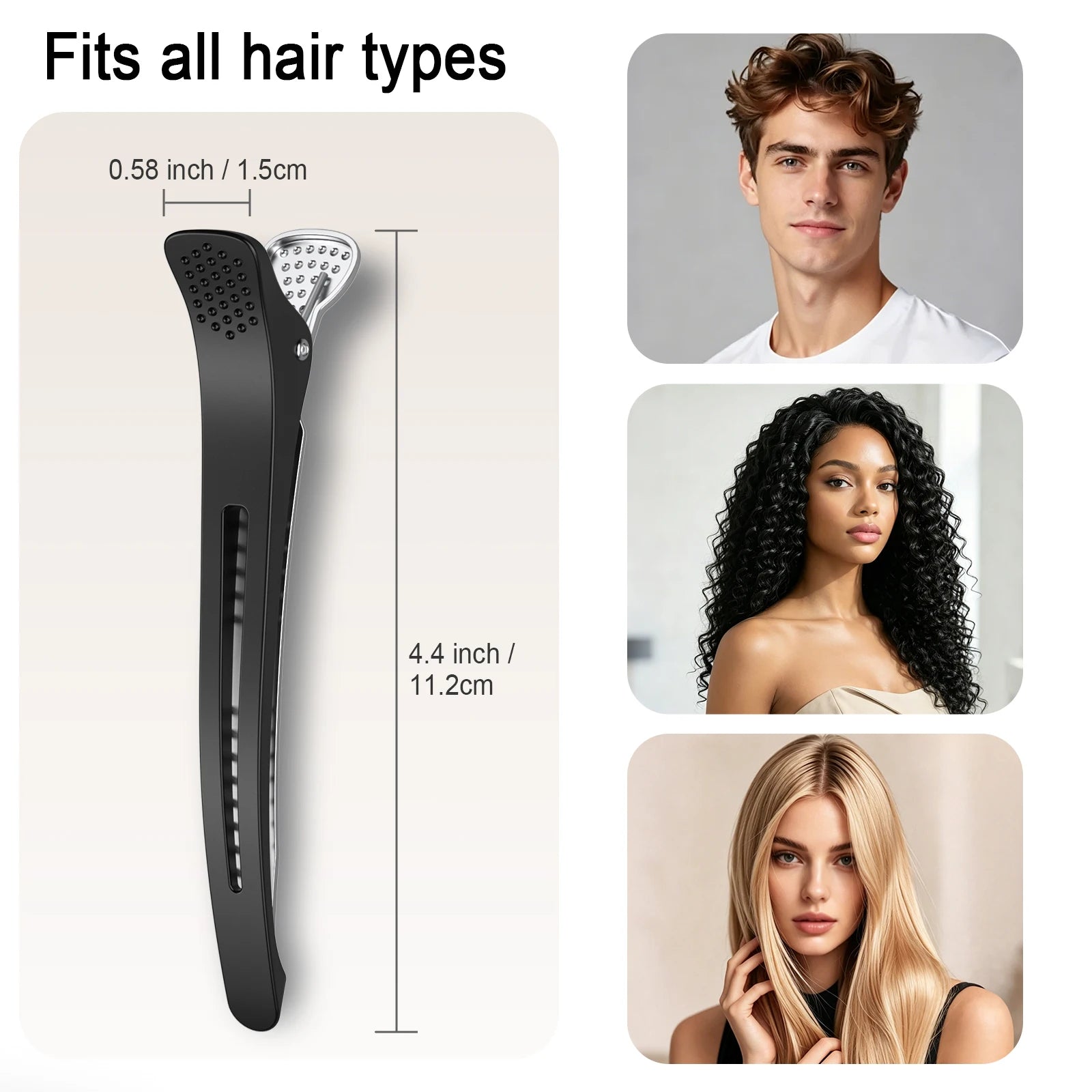 Duckbill Alligator Hair Clips for Hairdressing and Styling lifestyle view