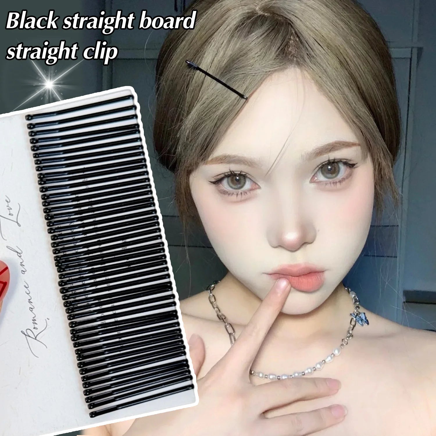 3.5CM Ultra-Invisible Black Straight Line Hair Clip Long-Lasting U-shaped Needle Lady Hairpins Curly Wavy Grips Women Bobby Pins