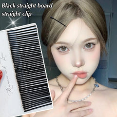 3.5CM Ultra-Invisible Black Straight Line Hair Clip Long-Lasting U-shaped Needle Lady Hairpins Curly Wavy Grips Women Bobby Pins