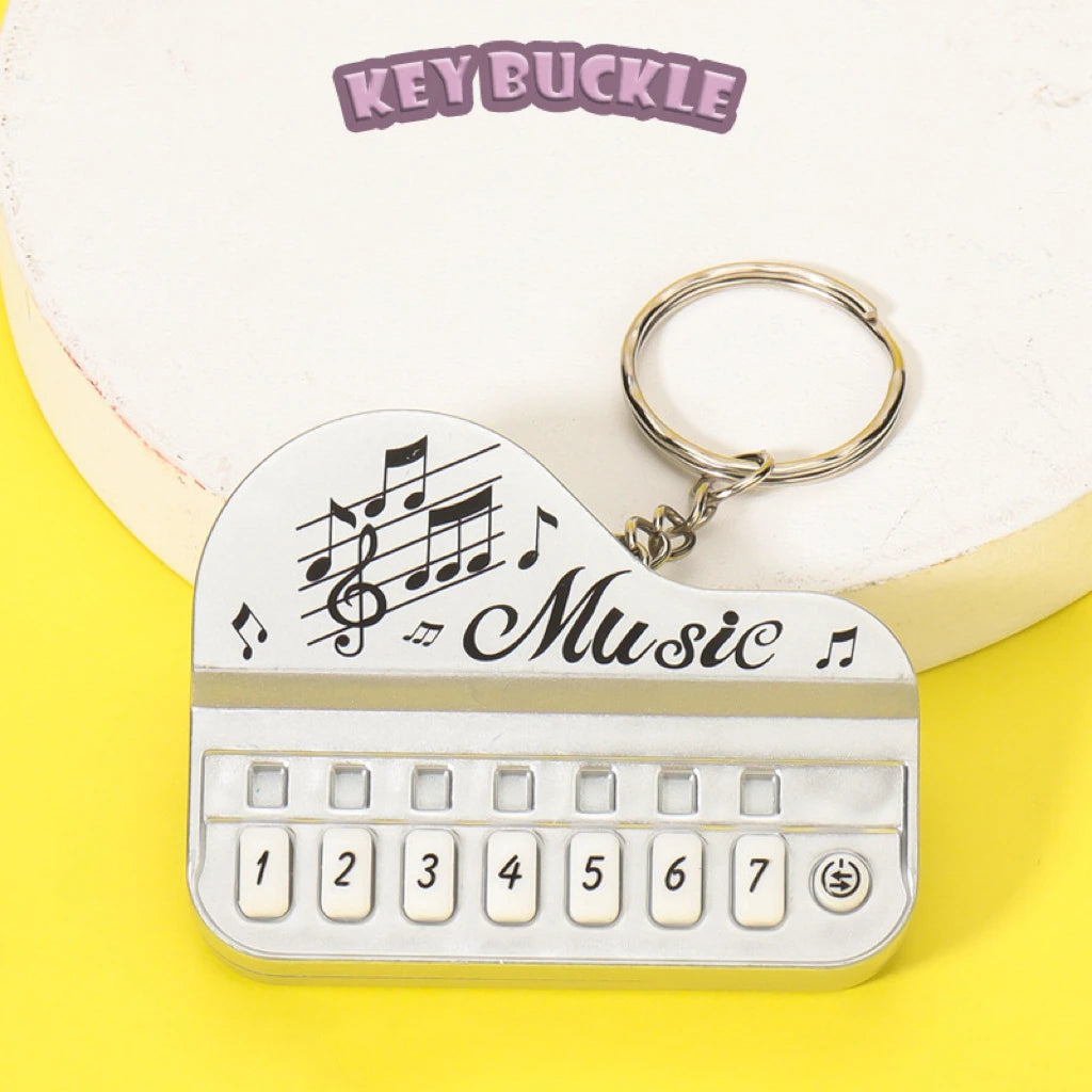 1 Pcs Creative Mini Electronic Piano Keychain Pendant Luminous Music Toy Small Gift detail view