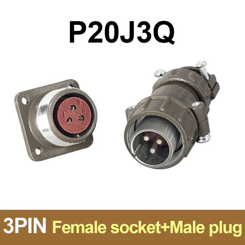 P20 Series Connector 2 3 4 5 7 Core 20mm Plug and Socket | Waterproof Circular Connec alternate view