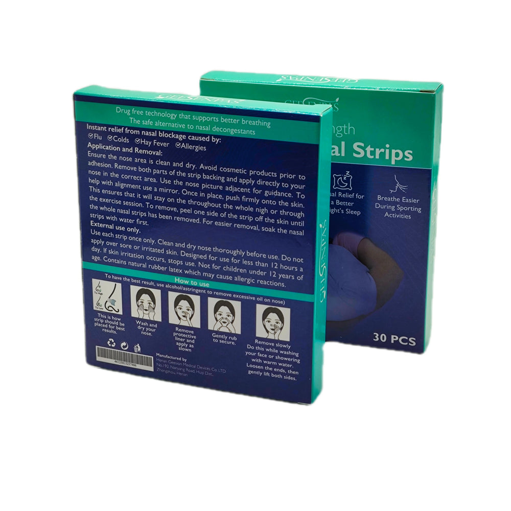Extra Strength Clear Nasal Strips 30 Pack | Anti-Snoring Aid for Better Breathing lifestyle view