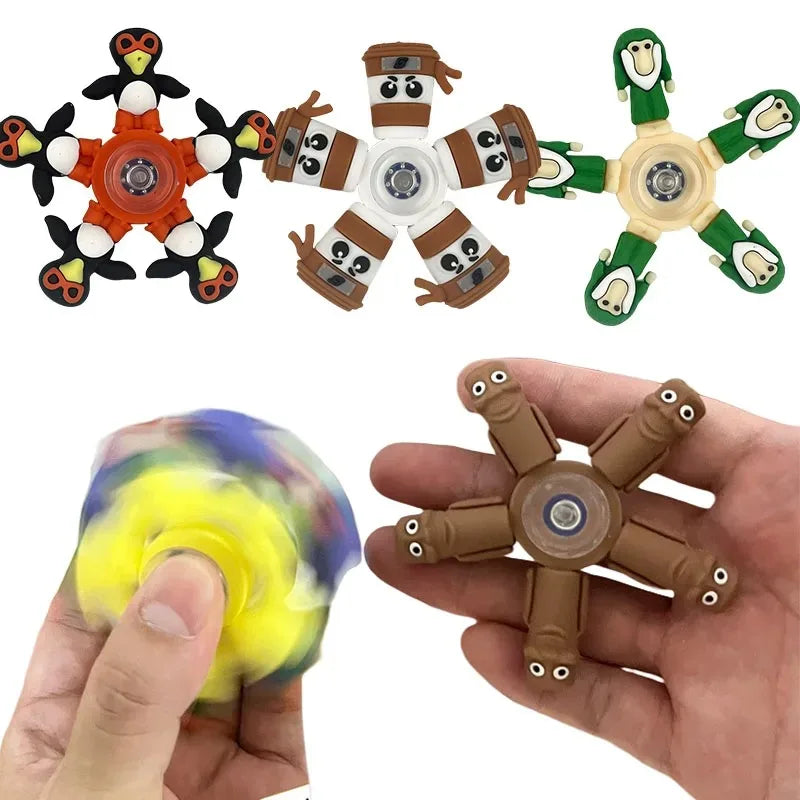 Italian Brainrot Tung Fidget Spinner Chain Toy Deformed Antistress Hand Spinner Vent alternate view
