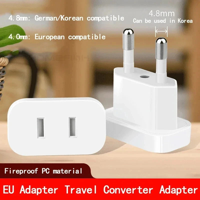 To Euro Europe Plug Converter Travel Adapter Power Converter Outlet lifestyle view