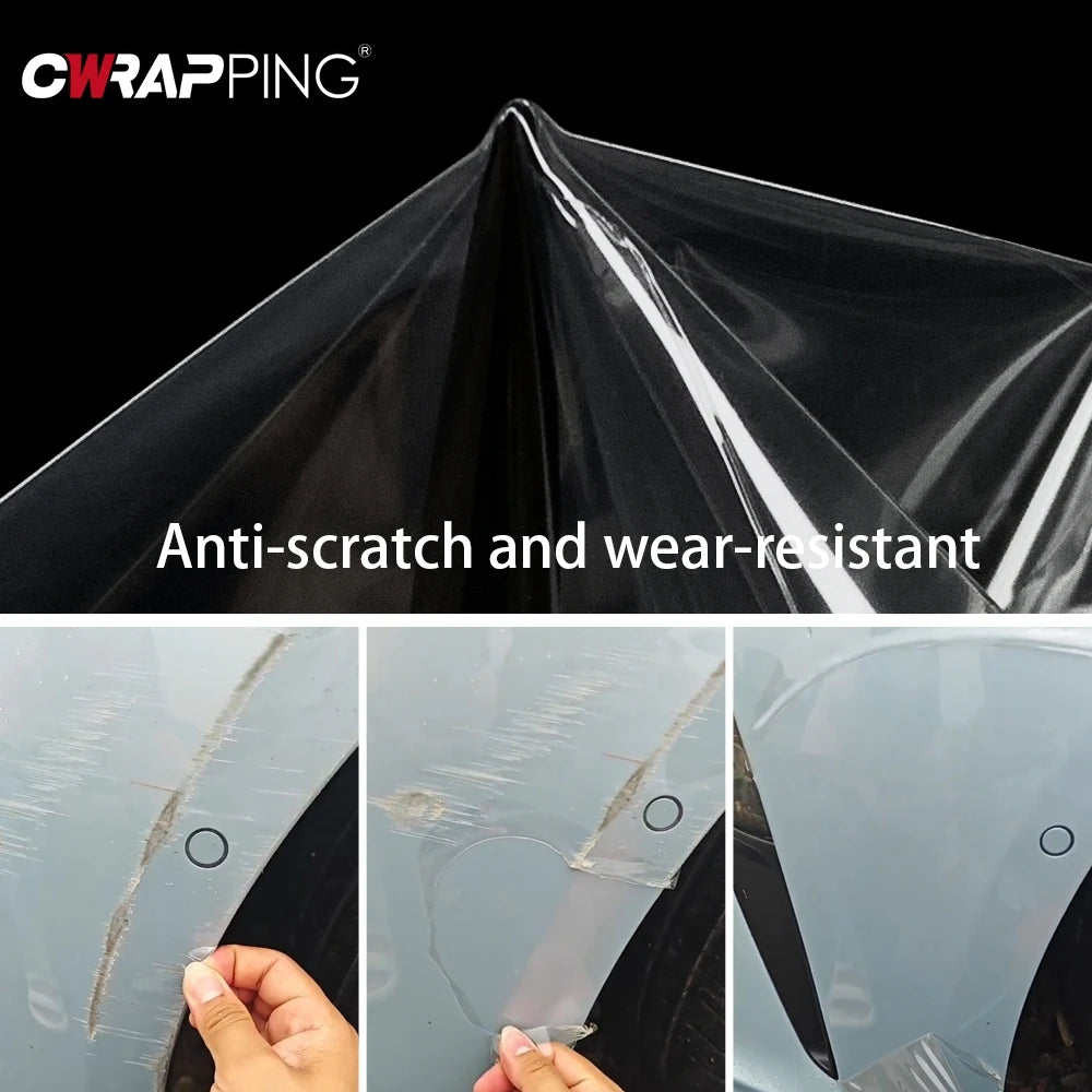 PVC Car Anti Scratch Protective Film Car Bumper Hood Paint Transparent Protection Clear Film Adhesive Stickers Auto Accessories
