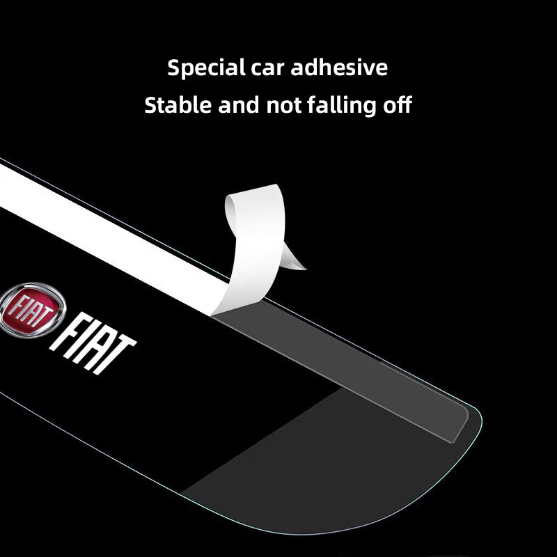 2Pcs Car Rearview Mirror Rain Shield Rain Eyebrow Cover for Fiat Abarth 500e Panda | T close-up view