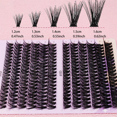 30/40D 12-16mm Mix D Curl Cluster Lashes Individual Lashes Lash Extensions Clusters La close-up view
