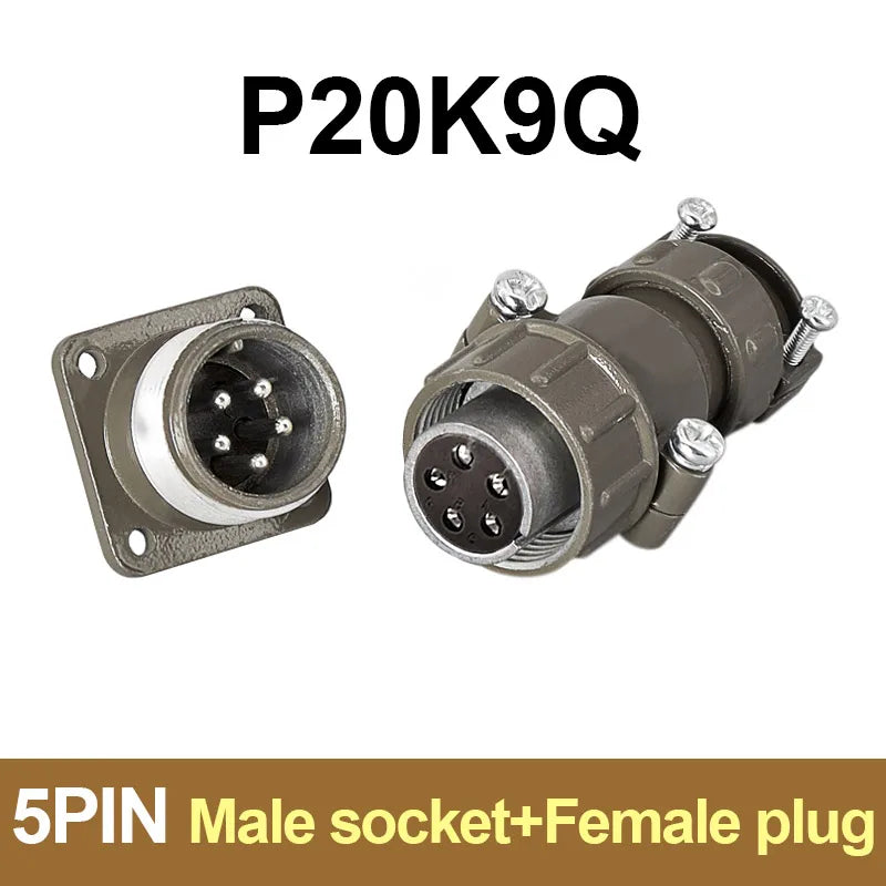P20 Series Connector 2 3 4 5 7 Core 20mm Plug and Socket | Waterproof Circular Connector detail view