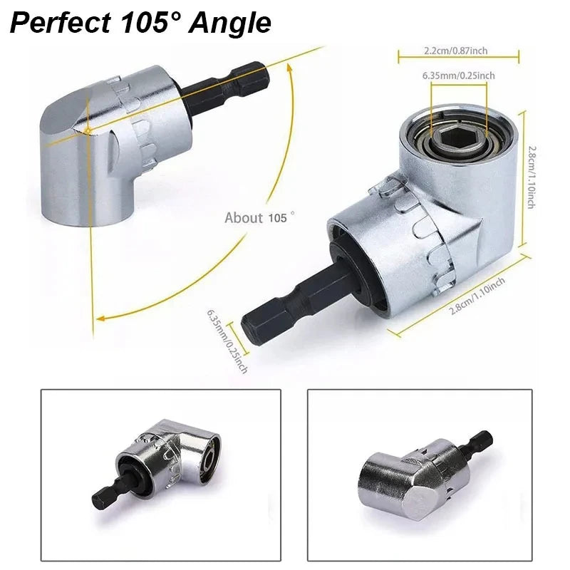 Angle Drill Attachment Screwdriver Adapter Flexible Shaft Soft Extension Holder Screw Driver Magnetic 1/4 Hex Bit Socket Chuck