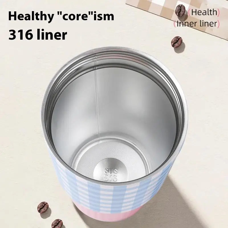 316 Stainless Steel Car Travel Mug Thermos Cup For Hot And Cold Dual Use Portable Tumb close-up view