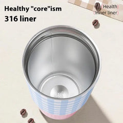 316 Stainless Steel Car Travel Mug Thermos Cup For Hot And Cold Dual Use Portable Tumb close-up view