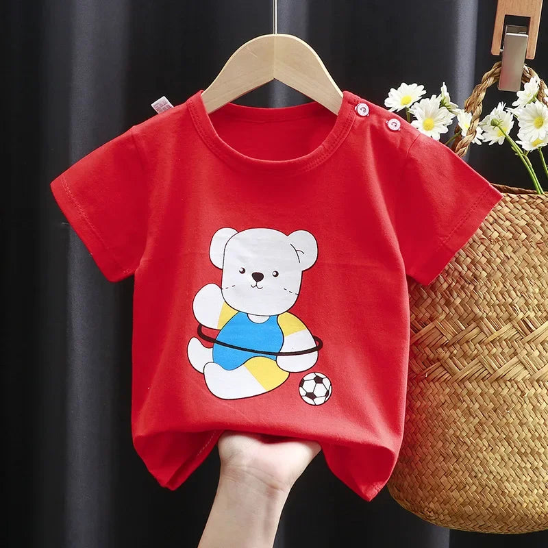 Kids Cartoon Cotton T-Shirt – Soft Summer Tee for Babies and Toddlers, Unisex Casual lifestyle view