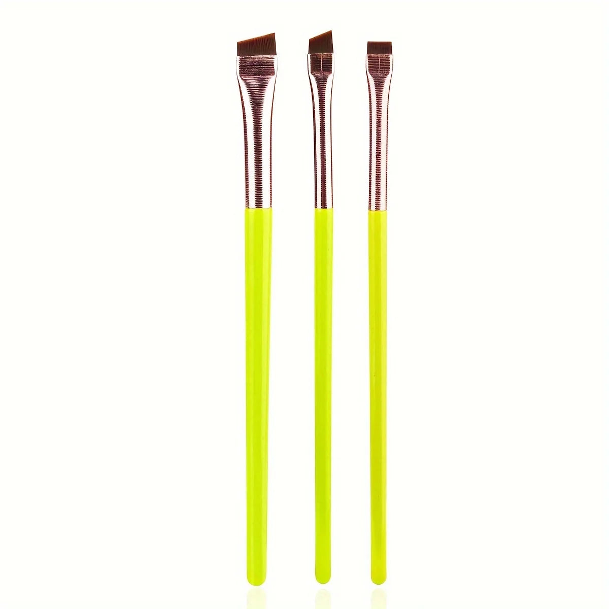 3pcs Makeup Brush Set, Blade Eyeliner Brush Fine Oblique Head Eyebrow Brush Outline Ey close-up view