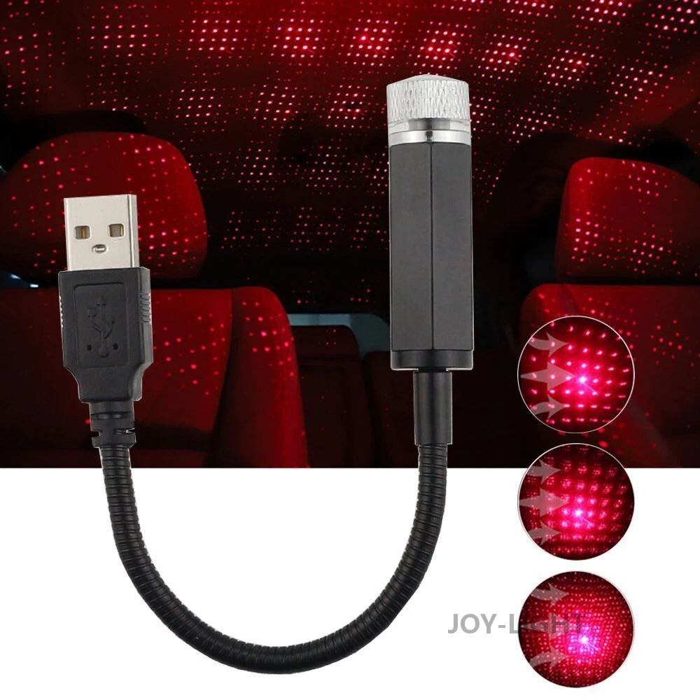 Green LED Starry Galaxy Lamp for Car Roof | USB Atmosphere Projector Light lifestyle view