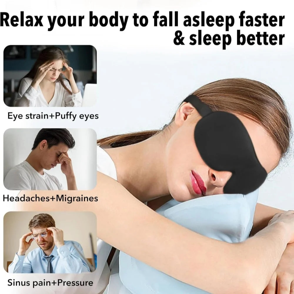 Blindfold Sleeping Aid Soft Memory Foam Eye Mask for Sleeping close-up view