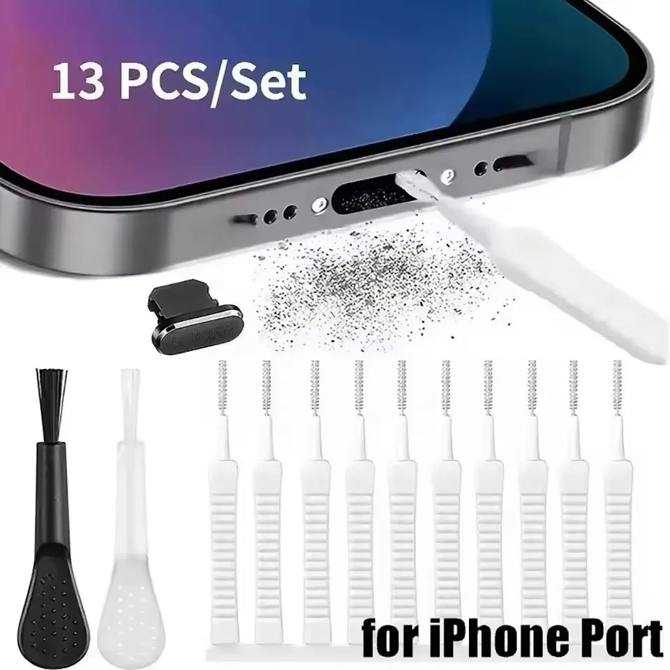 Mobile Phone Charging Port Dust Plug Removal Cleaner Kit for iPhone 17 15 14 Pro Max Com detail view