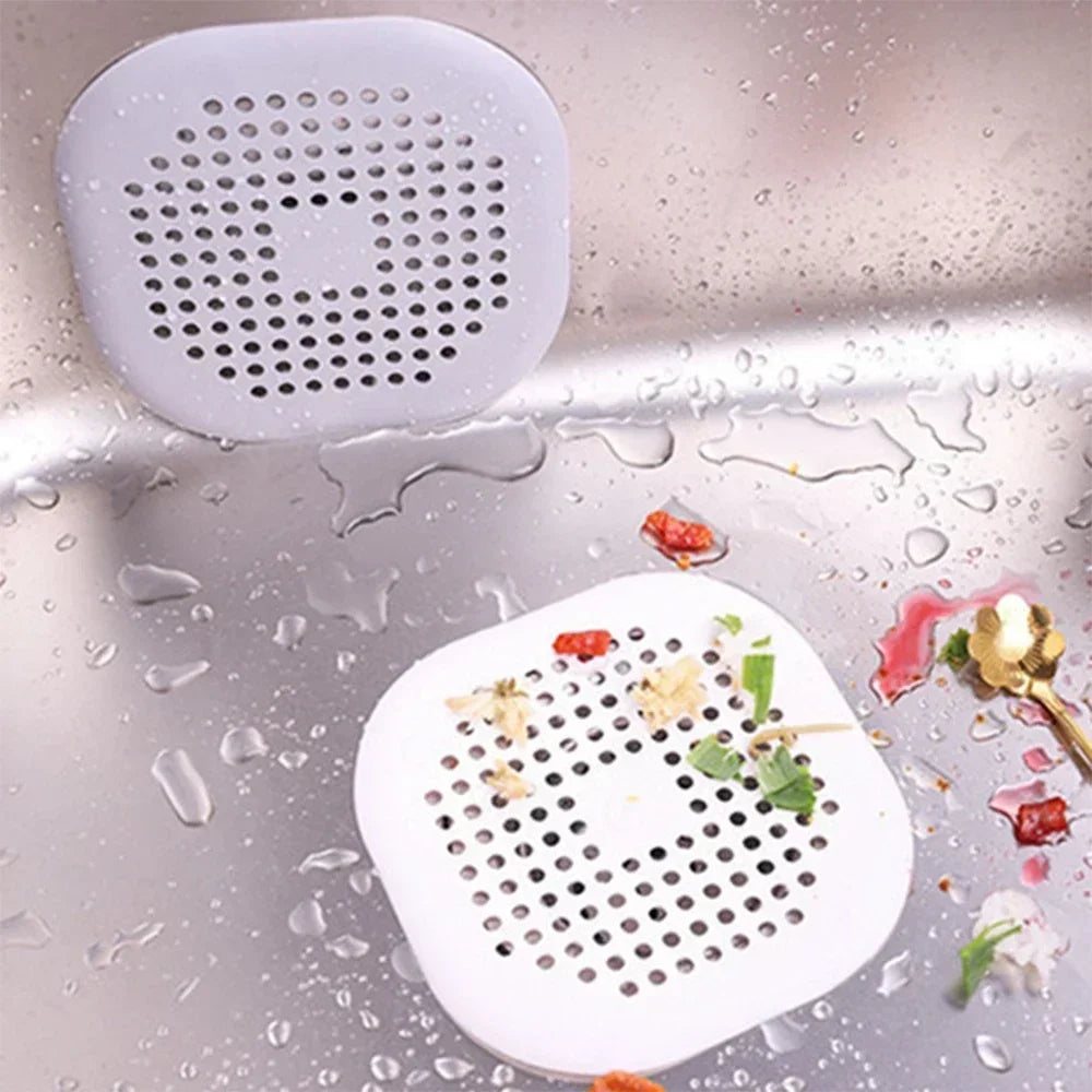 Hair Filter Shower Drain Plug Kitchen Sink Strainer Bathtub Shower Floor Drain Stoppe lifestyle view